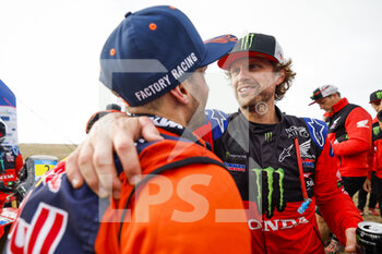 2022-10-23 - VAN BEVEREN Adrien (fra), Monster Energy Honda Team 2022, Honda CRF 450 Rally, FIM W2RC, Moto, BENAVIDES Kevin (arg), Red Bull KTM Factory Racing, KTM 450 Rally Factory, FIM W2RC, Moto, portrait during the Stage 4 of the Andalucia Rally 2022, 4th round of the 2022 FIA World Rally-Raid Championship, on October 23, 2022 in Sevilla, Spain - AUTO - ANDALUCIA RALLY 2022 - RALLY - MOTORS