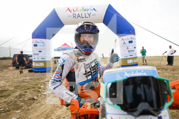 2022-10-23 - KLEIN Mason (usa), BAS World KTM Racing Team, KTM 450 Rally Raid, FIM W2RC, Moto, portrait during the Stage 4 of the Andalucia Rally 2022, 4th round of the 2022 FIA World Rally-Raid Championship, on October 23, 2022 in Sevilla, Spain - AUTO - ANDALUCIA RALLY 2022 - RALLY - MOTORS