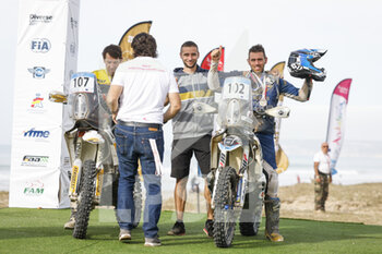 2022-10-23 - DUMONTIER Romain (fra), Team Dumontier Racing, Husqvarna 450 Rally, FIM W2RC, Moto, portrait, podium during the Stage 4 of the Andalucia Rally 2022, 4th round of the 2022 FIA World Rally-Raid Championship, on October 23, 2022 in Sevilla, Spain - AUTO - ANDALUCIA RALLY 2022 - RALLY - MOTORS