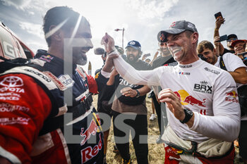 2022-10-23 - LOEB Sébastien (fra), Bahrain Raid Xtreme, Prodrive Hunter, FIA W2RC, Auto, AL-ATTIYAH Nasser (qat), Toyota Gazoo Racing, Toyota GR DKR Hilux, FIA W2RC, Auto, portrait during the Stage 4 of the Andalucia Rally 2022, 4th round of the 2022 FIA World Rally-Raid Championship, on October 23, 2022 in Sevilla, Spain - AUTO - ANDALUCIA RALLY 2022 - RALLY - MOTORS