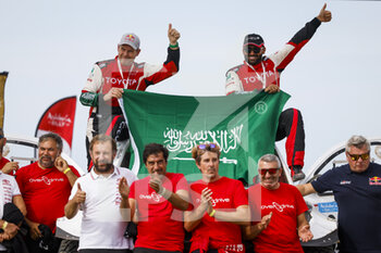 2022-10-23 - 202 AL RAJHI Yazeed (sau), VON ZITZEWITZ Dirk (ger), Overdrive Racing, Toyota DKR Hilux, FIA W2RC, Auto, podium, portrait during the Stage 4 of the Andalucia Rally 2022, 4th round of the 2022 FIA World Rally-Raid Championship, on October 23, 2022 in Sevilla, Spain - AUTO - ANDALUCIA RALLY 2022 - RALLY - MOTORS