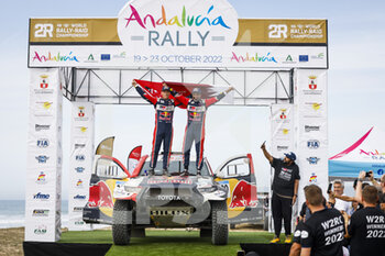 2022-10-23 - 200 AL-ATTIYAH Nasser (qat), BAUMEL Mathieu (fra), Toyota Gazoo Racing, Toyota GR DKR Hilux, FIA W2RC, Auto, podium, portrait during the Stage 4 of the Andalucia Rally 2022, 4th round of the 2022 FIA World Rally-Raid Championship, on October 23, 2022 in Sevilla, Spain - AUTO - ANDALUCIA RALLY 2022 - RALLY - MOTORS