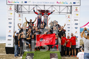 2022-10-23 - 200 AL-ATTIYAH Nasser (qat), BAUMEL Mathieu (fra), Toyota Gazoo Racing, Toyota GR DKR Hilux, FIA W2RC, Auto, podium, portrait during the Stage 4 of the Andalucia Rally 2022, 4th round of the 2022 FIA World Rally-Raid Championship, on October 23, 2022 in Sevilla, Spain - AUTO - ANDALUCIA RALLY 2022 - RALLY - MOTORS