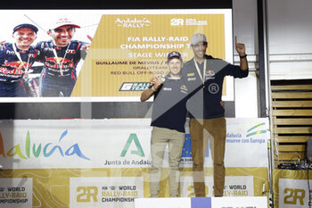 2022-10-23 - 307 DE MEVIUS Guillaume (bel), CAZALET François (fra), GRallyTeam OT3, Red Bull Off-Road Junior Team, FIA W2RC, Auto, during the Official Award Giving Ceremony of the Andalucia Rally 2022, 4th round of the 2022 FIA World Rally-Raid Championship, on October 23, 2022 in Sevilla, Spain - AUTO - ANDALUCIA RALLY 2022 - RALLY - MOTORS