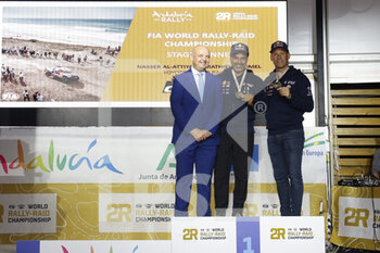 2022-10-23 - 200 AL-ATTIYAH Nasser (qat), BAUMEL Mathieu (fra), Toyota Gazoo Racing, Toyota GR DKR Hilux, FIA W2RC, Auto, during the Official Award Giving Ceremony of the Andalucia Rally 2022, 4th round of the 2022 FIA World Rally-Raid Championship, on October 23, 2022 in Sevilla, Spain - AUTO - ANDALUCIA RALLY 2022 - RALLY - MOTORS