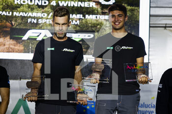 2022-10-23 - 408 NAVARRO FERRER Pau (spa), METGE Michael (fra), FN Speed, BRP Can-AM Maverick XRS Turbo, Auto, FIA W2RC, portrait during the Official Award Giving Ceremony of the Andalucia Rally 2022, 4th round of the 2022 FIA World Rally-Raid Championship, on October 23, 2022 in Sevilla, Spain - AUTO - ANDALUCIA RALLY 2022 - RALLY - MOTORS