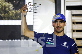 2022-10-23 - BENAVIDES Luciano (arg), Husqvarna Factory Racing, Husqvarna 450 Rally Factory, FIM W2RC, Moto, portrait during the Official Award Giving Ceremony of the Andalucia Rally 2022, 4th round of the 2022 FIA World Rally-Raid Championship, on October 23, 2022 in Sevilla, Spain - AUTO - ANDALUCIA RALLY 2022 - RALLY - MOTORS