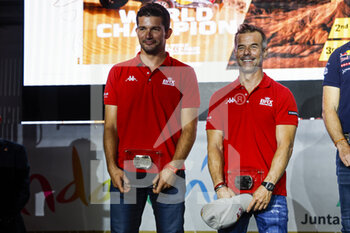 2022-10-23 - 201 LOEB Sébastien (fra), LURQUIN Fabian (bel), Bahrain Raid Xtreme, Prodrive Hunter, FIA W2RC, Auto, portrait during the Official Award Giving Ceremony of the Andalucia Rally 2022, 4th round of the 2022 FIA World Rally-Raid Championship, on October 23, 2022 in Sevilla, Spain - AUTO - ANDALUCIA RALLY 2022 - RALLY - MOTORS