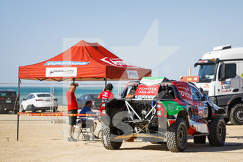 2022-12-29 - 202 Al RAJHI Yazeed (sau), V0N ZITZEWITZ Dirk (ger), Overdrive Racing, Toyota Hilux, Auto, FIA W2RC, ambiance during the Dakar 2023’s Administrative and Technical scrutineering, from December 28 to 30, 2022 at Sea Camp near Yanbu, Saudi Arabia - AUTO - DAKAR 2023 - SCRUTINEERING - RALLY - MOTORS