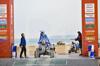 2022-12-31 - 152 ANDUJAR Manuel (arg), 7240 Team, Yamaha, Quad, Motul, action during the Starting podium ceremony of the Dakar 2023, on December 31, 2022 near Yanbu, Saudi Arabia - AUTO - DAKAR 2023 - PODIUM START - RALLY - MOTORS
