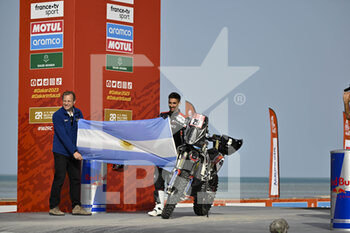 2022-12-31 - 29 GAMALIEL LLANOS Diego (arg), Xraids Experience, KTM, Moto, action during the Starting podium ceremony of the Dakar 2023, on December 31, 2022 near Yanbu, Saudi Arabia - AUTO - DAKAR 2023 - PODIUM START - RALLY - MOTORS