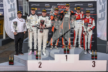 2022-05-14 - Podium Pro-Am, Weerts Charles (bel), Vanthoor Dries (bel), Team WRT, Audi R8 LMS evo II GT3, Boguslavskiy Timur, Marciello Raffaele (swi), AKKODIS ASP Team, Mercedes-AMG GT3, 11 Gachet Simon (fra) Christopher Haase (ger), Tresor by Car Collection, Audi R8 LMS evo II GT3, portrait during the 2nd round of the 2022 GT World Challenge Europe Sprint Cup, from May 13 to 15 on the Circuit de Nevers Magny-Cours in Magny-Cours, France - 2ND ROUND OF THE 2022 GT WORLD CHALLENGE EUROPE SPRINT CUP - GRAND TOURISM - MOTORS