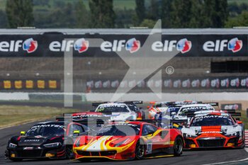 15/05/2022 - 21 Delacour Hugo (fra), Sbirrazzuoli Cedric (mon), AF Corse, Ferrari 488 GT3, action depart start during the 2nd round of the 2022 GT World Challenge Europe Sprint Cup, from May 13 to 15 on the Circuit de Nevers Magny-Cours in Magny-Cours, France - 2ND ROUND OF THE 2022 GT WORLD CHALLENGE EUROPE SPRINT CUP - TURISMO E GRAN TURISMO - MOTORI