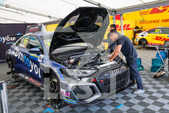 25/05/2022 - 16 MAGNUS Gilles (BEL), Comtoyou Team Audi Sport, Audi RS 3 LMS, garage box during the WTCR - Race of Germany 2022, 2nd round of the 2022 FIA World Touring Car Cup, on the Nurburgring Nordschleife from May 26 to 28 in Nurburg, Germany - WTCR - RACE OF GERMANY 2022, 2ND ROUND OF THE 2022 FIA WORLD TOURING CAR CUP - TURISMO E GRAN TURISMO - MOTORI