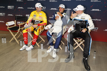 2022-06-25 - conference de presse, press conference, MAGNUS Gilles (BEL), Comtoyou Team Audi Sport, Audi RS 3 LMS, portrait pole position BERTHON Nathanael (FRA), Comtoyou DHL Team Audi Sport, Audi RS 3 LMS, portrait, EHRLACHERR Yann (FRA), Cyan Performance Lynk & Co, Lynk & Co 03 TCR, portrait during the WTCR - Race of Spain 2022, 4th round of the 2022 FIA World Touring Car Cup, on the MotorLand Aragon from June 24 to 26 in Alcaniz, Spain - AUTO - WTCR - RACE OF SPAIN 2022 - GRAND TOURISM - MOTORS