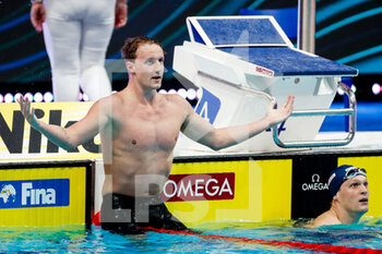 2022-06-19 - Elijah Winnington of Australia celebrates after competing in the Men's 400m Freestyle Final during the 19th FINA World Championships Budapest 2022, Swimming event on June 18, 2022 in Budapest, Hungary - SWIMMING - FINA WORLD CHAMPIONSHIPS BUDAPEST 2022 - SWIMMING - SWIMMING