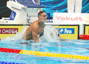 2022-06-19 - Caeleb Dressel of USA Gold medal, Men 50 M Butterfly during the 19th FINA World Championships Budapest 2022, Swimming event on June 19, 2022 in Budapest, Hungary - SWIMMING - FINA WORLD CHAMPIONSHIPS BUDAPEST 2022 - SWIMMING - SWIMMING