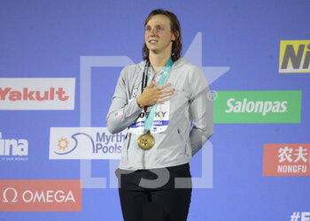 2022-06-20 - Katie Ledecky of USA Gold medal, Women 1500 M Freestyle during the 20 Th FINA World Championships Budapest 2022, Swimming event on June 20, 2022 in Budapest, Hungary - SWIMMING - FINA WORLD CHAMPIONSHIPS BUDAPEST 2022 - SWIMMING - SWIMMING
