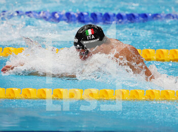2022-06-21 - Nicolo Martinenghi of Italy Silver medal, Final 50 M Breaststroke Men during the 19th FINA World Championships Budapest 2022, Swimming event on June 21, 2022 in Budapest, Hungary - SWIMMING - FINA WORLD CHAMPIONSHIPS BUDAPEST 2022 - SWIMMING - SWIMMING