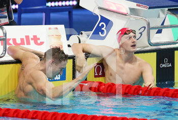 2022-06-23 - Ryan Murphy of USA Gold medal, Luke Greenbank of Great Britain Silver medal, Final 200 M Backstroke Men during the 19th FINA World Championships Budapest 2022, Swimming event on June 23 2022 in Budapest, Hungary - SWIMMING - FINA WORLD CHAMPIONSHIPS BUDAPEST 2022 - SWIMMING - SWIMMING