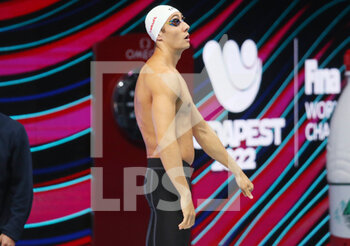 2022-06-23 - Jordan Pothain of France, Final 4X200 M Freestyle Men during the 19th FINA World Championships Budapest 2022, Swimming event on June 23 2022 in Budapest, Hungary - SWIMMING - FINA WORLD CHAMPIONSHIPS BUDAPEST 2022 - SWIMMING - SWIMMING