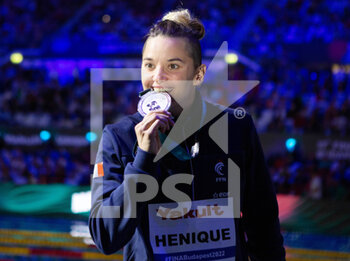 2022-06-24 - Melanie Henique of France Silver medal, 50 M Butterfly Women during the 19th FINA World Championships Budapest 2022, Swimming event on June 24 2022 in Budapest, Hungary - SWIMMING - FINA WORLD CHAMPIONSHIPS BUDAPEST 2022 - SWIMMING - SWIMMING