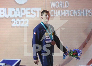 2022-06-24 - Maxime Grousset of France Bronze medal, 50 M Freestyle Men during the 19th FINA World Championships Budapest 2022, Swimming event on June 24 2022 in Budapest, Hungary - SWIMMING - FINA WORLD CHAMPIONSHIPS BUDAPEST 2022 - SWIMMING - SWIMMING