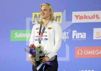 2022-06-25 - Ruta Meilutyte of Lithuania Gold medal, 50 M Breaststroke Women during the 19th FINA World Championships Budapest 2022, Swimming event on June 25 2022 in Budapest, Hungary - SWIMMING - FINA WORLD CHAMPIONSHIPS BUDAPEST 2022 - SWIMMING - SWIMMING