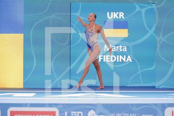 12/08/2022 - Marta Fiedina (Ukraine) - EUROPEAN ACQUATICS CHAMPIONSHIPS - ARTISTIC SWIMMING (DAY2) - SINCRO - NUOTO