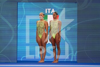 13/08/2022 - Linda Cerruti (ITA) Costanza Ferro (ITA) during European Aquatics Championships Rome 2022 at the Foro Italico on 13 August 2022. - EUROPEAN ACQUATICS CHAMPIOSHIPS - ARTISTIC SWIMMING (DAY3) - SINCRO - NUOTO