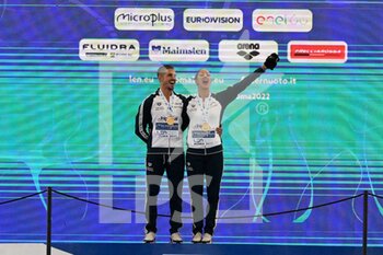 13/08/2022 - Giorgio Minisini (ITA) Lucrezia Ruggiero (ITA) during European Aquatics Championships Rome 2022 at the Foro Italico on 13 August 2022. - EUROPEAN ACQUATICS CHAMPIOSHIPS - ARTISTIC SWIMMING (DAY3) - SINCRO - NUOTO
