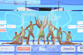 2022-08-11 - Italy Team during the LEN European Artistic Swimming Championships finals on 11th August 2022 at the Foro Italico in Rome, Italy. - EUROPEAN ACQUATICS CHAMPIONSHIS - ARTISTIC SWIMMING (DAY1) - SYNCRO - SWIMMING
