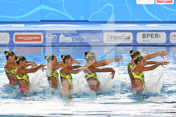 2022-08-11 - Italy Team during the LEN European Artistic Swimming Championships finals on 11th August 2022 at the Foro Italico in Rome, Italy. - EUROPEAN ACQUATICS CHAMPIONSHIS - ARTISTIC SWIMMING (DAY1) - SYNCRO - SWIMMING