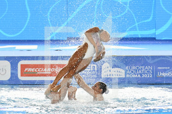 2022-08-11 - Greece Team during the LEN European Artistic Swimming Championships finals on 11th August 2022 at the Foro Italico in Rome, Italy. - EUROPEAN ACQUATICS CHAMPIONSHIS - ARTISTIC SWIMMING (DAY1) - SYNCRO - SWIMMING