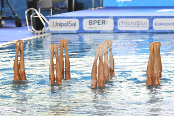2022-08-11 - Ukraine Team during the LEN European Artistic Swimming Championships finals on 11th August 2022 at the Foro Italico in Rome, Italy. - EUROPEAN ACQUATICS CHAMPIONSHIS - ARTISTIC SWIMMING (DAY1) - SYNCRO - SWIMMING