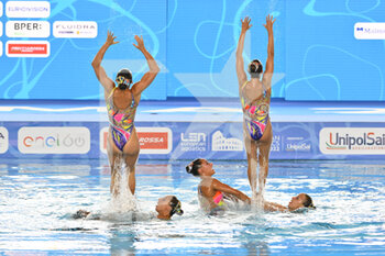 2022-08-11 - France Team during the LEN European Artistic Swimming Championships finals on 11th August 2022 at the Foro Italico in Rome, Italy. - EUROPEAN ACQUATICS CHAMPIONSHIS - ARTISTIC SWIMMING (DAY1) - SYNCRO - SWIMMING