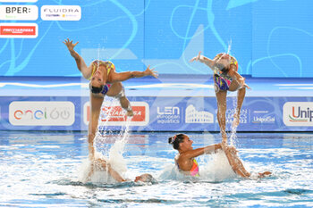 2022-08-11 - France Team during the LEN European Artistic Swimming Championships finals on 11th August 2022 at the Foro Italico in Rome, Italy. - EUROPEAN ACQUATICS CHAMPIONSHIS - ARTISTIC SWIMMING (DAY1) - SYNCRO - SWIMMING