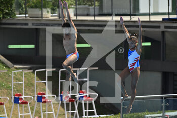 2022-08-17 - BOUYER Jules and GILLET Nais (FRA) during the LEN European Diving Championships finals on 17th August 2022 at the Foro Italico in Rome, Italy. - EUROPEAN ACQUATICS CHAMPIONSHIPS - DIVING (DAY3) - DIVING - SWIMMING
