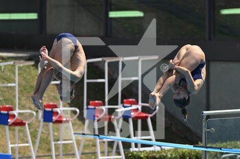 17/08/2022 - COQUOZ Madeline and DUTOIT Guillaume (SUI) during the LEN European Diving Championships finals on 17th August 2022 at the Foro Italico in Rome, Italy. - EUROPEAN ACQUATICS CHAMPIONSHIPS - DIVING (DAY3) - TUFFI - NUOTO
