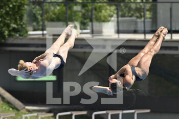 2022-08-17 - HEATLY James and REID Grace (GBR) during the LEN European Diving Championships finals on 17th August 2022 at the Foro Italico in Rome, Italy. - EUROPEAN ACQUATICS CHAMPIONSHIPS - DIVING (DAY3) - DIVING - SWIMMING