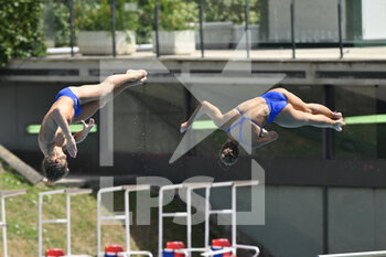 17/08/2022 - NILSSON GARIP Emilia and PETERSEN Elias (SWE) during the LEN European Diving Championships finals on 17th August 2022 at the Foro Italico in Rome, Italy. - EUROPEAN ACQUATICS CHAMPIONSHIPS - DIVING (DAY3) - TUFFI - NUOTO
