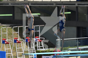 2022-08-17 - COQUOZ Madeline and DUTOIT Guillaume (SUI) during the LEN European Diving Championships finals on 17th August 2022 at the Foro Italico in Rome, Italy. - EUROPEAN ACQUATICS CHAMPIONSHIPS - DIVING (DAY3) - DIVING - SWIMMING