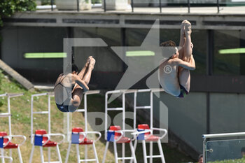 2022-08-17 - LINAN CANELA Max and VELAZQUEZ ROLDAN Rocio (ESP) during the LEN European Diving Championships finals on 17th August 2022 at the Foro Italico in Rome, Italy. - EUROPEAN ACQUATICS CHAMPIONSHIPS - DIVING (DAY3) - DIVING - SWIMMING