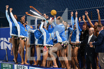 2022-05-28 - team Pro Recco, celebrates after scoring a match - FINAL 1ST / 2ND PLACE - RACE 3 - PRO RECCO VS AN BRESCIA - SERIE A1 - WATERPOLO
