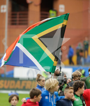 19/11/2022 - South African flag during the ANS - Autumn Nations Series Italy, rugby match between Italy and South Africa on 19 November 2022 at Luigi Ferrarsi Stadium in Genova, Italy. Photo Nderim Kaceli - ITALY VS SOUTH AFRICA - AUTUMN NATIONS SERIES - RUGBY
