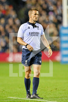 29/10/2022 - Referee Luke Pearce during the 2022 Autumn Nations Series, rugby union test match between Scotland and Australia on October 29, 2022 at BT Murrayfield Stadium in Edinburgh, Scotland - RUGBY - TEST MATCH - SCOTLAND V AUSTRALIA - AUTUMN NATIONS SERIES - RUGBY
