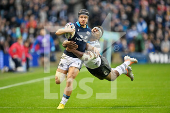 05/11/2022 - Fiji’s Vinaya Habosi tackles Scotland's Darcy Graham during the 2022 Autumn Nations Series, rugby union test match between Scotland and Fiji on November 5, 2022 at BT Murrayfield Stadium in Edinburgh, Scotland - RUGBY - TEST MATCH - SCOTLAND V FIJI - AUTUMN NATIONS SERIES - RUGBY