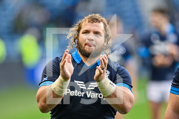 05/11/2022 - Scotland's Pierre Schoeman after the final whistle of the 2022 Autumn Nations Series, rugby union test match between Scotland and Fiji on November 5, 2022 at BT Murrayfield Stadium in Edinburgh, Scotland - RUGBY - TEST MATCH - SCOTLAND V FIJI - AUTUMN NATIONS SERIES - RUGBY