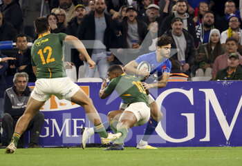 12/11/2022 - Romain Ntamack of France, Damian Willemse of South Africa during the 2022 Autumn Nations Series, rugby union test match between France and South Africa (Springboks) on November 12, 2022 at Velodrome stadium in Marseille, France - RUGBY - TEST MATCH - FRANCE V SOUTH AFRICA - AUTUMN NATIONS SERIES - RUGBY