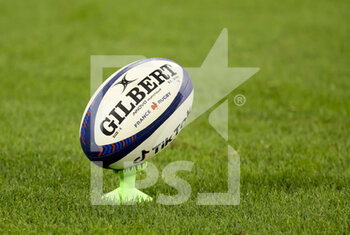 12/11/2022 - Gilbert official matchball during the 2022 Autumn Nations Series, rugby union test match between France and South Africa (Springboks) on November 12, 2022 at Velodrome stadium in Marseille, France - RUGBY - TEST MATCH - FRANCE V SOUTH AFRICA - AUTUMN NATIONS SERIES - RUGBY
